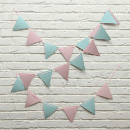 Гирлянда на ленте «Розовый и голубой» 400 см