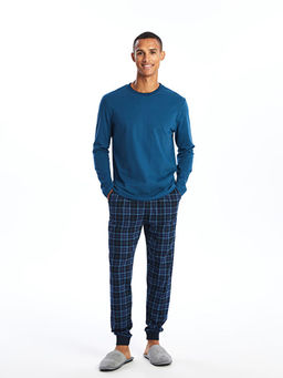 Пижамные штаны мужские в клетку стандартный крой Standart Kalip Ekose Pijama Alt
