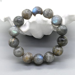 Браслет из Лабрадора шарик 15мм - Радуга камня фото 2