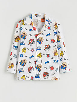 Paw Patrol Bask?l? Erkek ?ocuk Penye Pijama Tak?m?