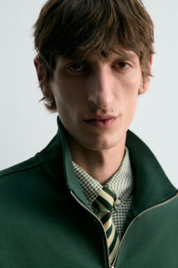 SUDADERA REGULAR FIT CUELLO CREMALLERA / Verde - Zara фото 6