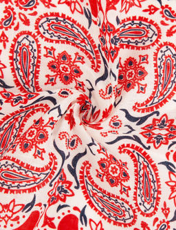 Бордовый льняной платок - Cacharel фото 7