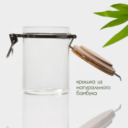 Банка для сыпучих BellaTenero Эко, 950 мл, 1015 см, с бугельным замком, стекло, прозрачная  фото 3
