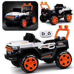 Электромобиль детский "Внедорожник" (цвет белый)