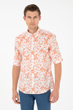 Мужская рубашка с длинным рукавом цвета экрю Неожиданная скидка в корзине