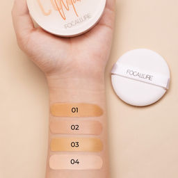 FOCALLURE Тональный крем кушон Longlasting Cushion Foundation тон 02 натуральный бежевый, 12 г  фото 7