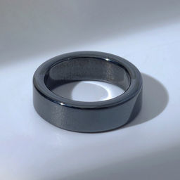 Цена за 2 шт. Кольцо «Ночь» под гематит, широкое, цвет чёрный, размер 19