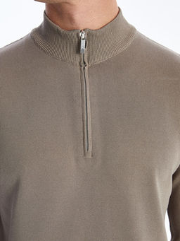 Dik Yaka Uzun Kollu Erkek Triko Kazak