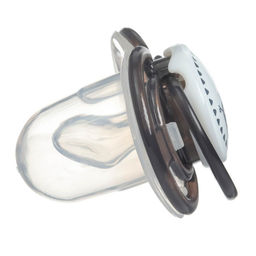 Соска - пустышка силиконовая ортодонтическая M&B «Слоник», от 0 мес., с колпачком, черный