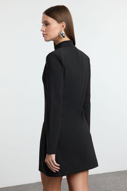 TRENDYOLMILLA Koyu Fusya A Kesim Dik Yaka Mini Dokuma Elbise TWOAW25EL00266  фото 5