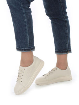 05-PDD165-2 BEIGE Кроссовки женские (натуральная кожа)