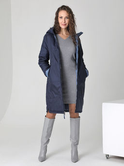 25108 Плащ утепл. синий - Dizzyway фото 3