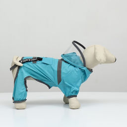 Комбинезон для собак, демисезонный с козырьком, размер 3ХL (ДС 50, Ог 67, ОШ 51 см), голубой 93812 - Simaland фото 3