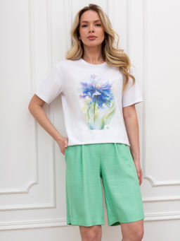 Шорты Сибелла-3 из вискозы со льном - Виотекс фото 3