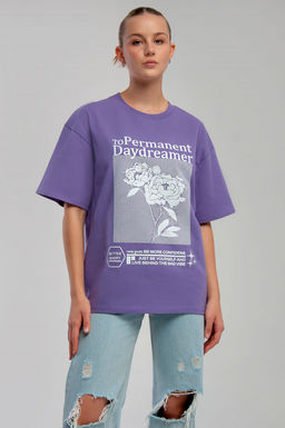 Арт. 31130 Футболка женская оверсайз 44-52 (5 шт) Цвет:сиреневый - Калинка фото 6