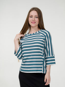 Свитшот трикотажный темно бирюзовый - Odis фото 11