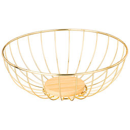Фруктовница металлическая цвет: gold, 25х9 см 790-362