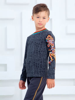 Футболка с длинным рукавом "Рекс",антрацитовый