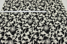 Штапель Цветочный силуэт цв.черный, ш.1.45м, вискоза-100%, 100гр/м.кв - Купава фото 3