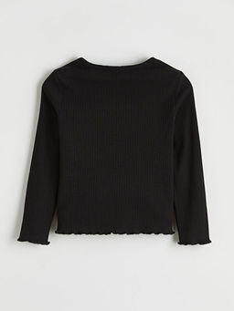 Bisiklet Yaka Fitilli F?rf?rl? K?z ?ocuk Ti??rt