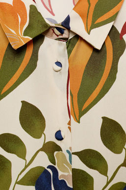 PRINTED SATIN BLOUSE - Zara фото 16