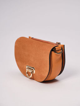 Сумка замшевая Azaro 31032 оранжевый карандаш