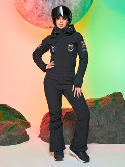 Женский сноубордический горнолыжный комбинезон Alpha Endless Aeternitas 223/2305 BLK - Черный  фото 22