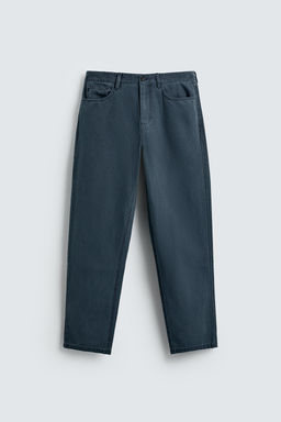 WASHED STRAIGHT-LEG TROUSERS