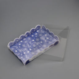 Цена за 5 шт. Коробка для печенья, кондитерская новогодняя упаковка «С Новым годом!», 22×15×3 см