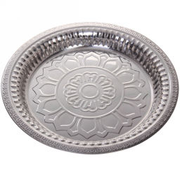 Цена за 2 шт. Поднос металлический "Цветок" 35см