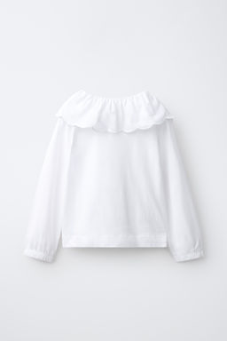 CAMISETA ROM?NTICA CUELLO BOBO / Blanco - Zara фото 3