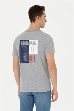 Мужская серая меланжевая футболка - U.s. polo assn фото 12