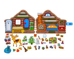 Развивающая книжка из фетра Домик Дедушки Мороза - Smiledecor фото 3