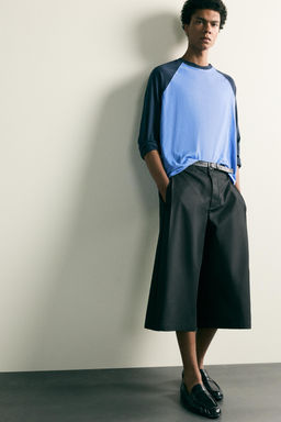 PANTAL?N CULOTTE RELAXED FIT PLIEGUES LATERALES / Negro - Zara фото 6