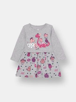 CRB wear/CSNG 63017-11-302 Платье для девочки, светло-серый меланж/Ex.Cherubino