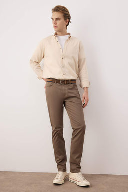 Haki Erkek Dokulu Kumas Pantolon TMNAW26PL00027 - Trendyolmilla фото 3