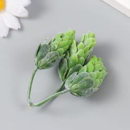 Цена за 5 шт. Искусственное растение для создания флорариума "Тройная шишка" 7 см