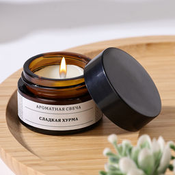 Ароматическая свеча в банке «Сладкая хурма», соевый воск, 12 г