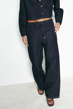 Z1975 HIGH-WAIST WIDE-LEG JOGGER JEANS - Zara фото 29