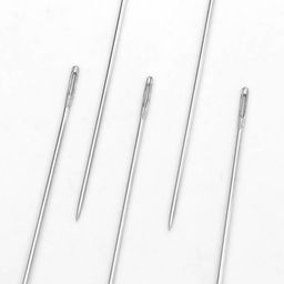 Цена за 10 шт. Иглы швейные для бисера, d=0.55 мм, 5.5 см, набор 5 шт.