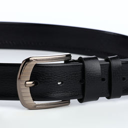 Ремень мужской, ширина 3.8 см, винт, пряжка металл, чёрный