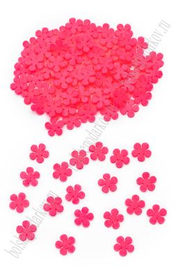Лазерная вырубка из фетра Цветочек №3 1 см (100 шт) ярко-розовый RN 09