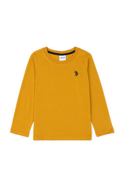 Базовый свитшот горчичного цвета для мальчика