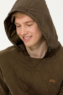 U. S. Polo Assn Мужская комфортная толстовка с капюшоном кокосового цвета - U.s. polo assn фото 3