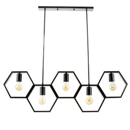 Светильник BayerLux «Соты» 5хE27 40 Вт черный 100×4×100 см