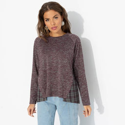 Лонгслив комбинированный, Модный эквивалент (преппи) - Charutti фото 4