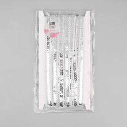 Тесьма декоративная с пайетками, 12 мм, 9 ± 0,5 м, цвет серебряный