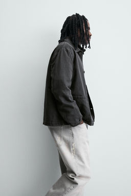WASHED COTTON/LINEN OVERSHIRT - Zara фото 5