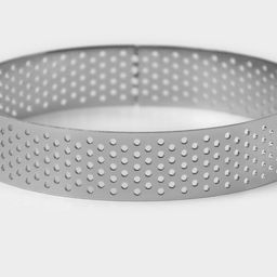 Форма для выпечки тарта Доляна «Круг», d=10 см, перфорированная, серебристая