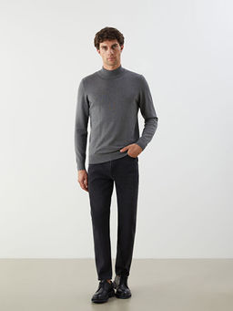 Yar?m Bal?k?? Yaka Erkek Triko Kazak